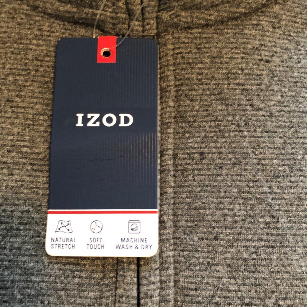 Izod Men's Golf 1/4 Zip Knitted Pullover Sweater Gray Size XL - Picture 3 of 8